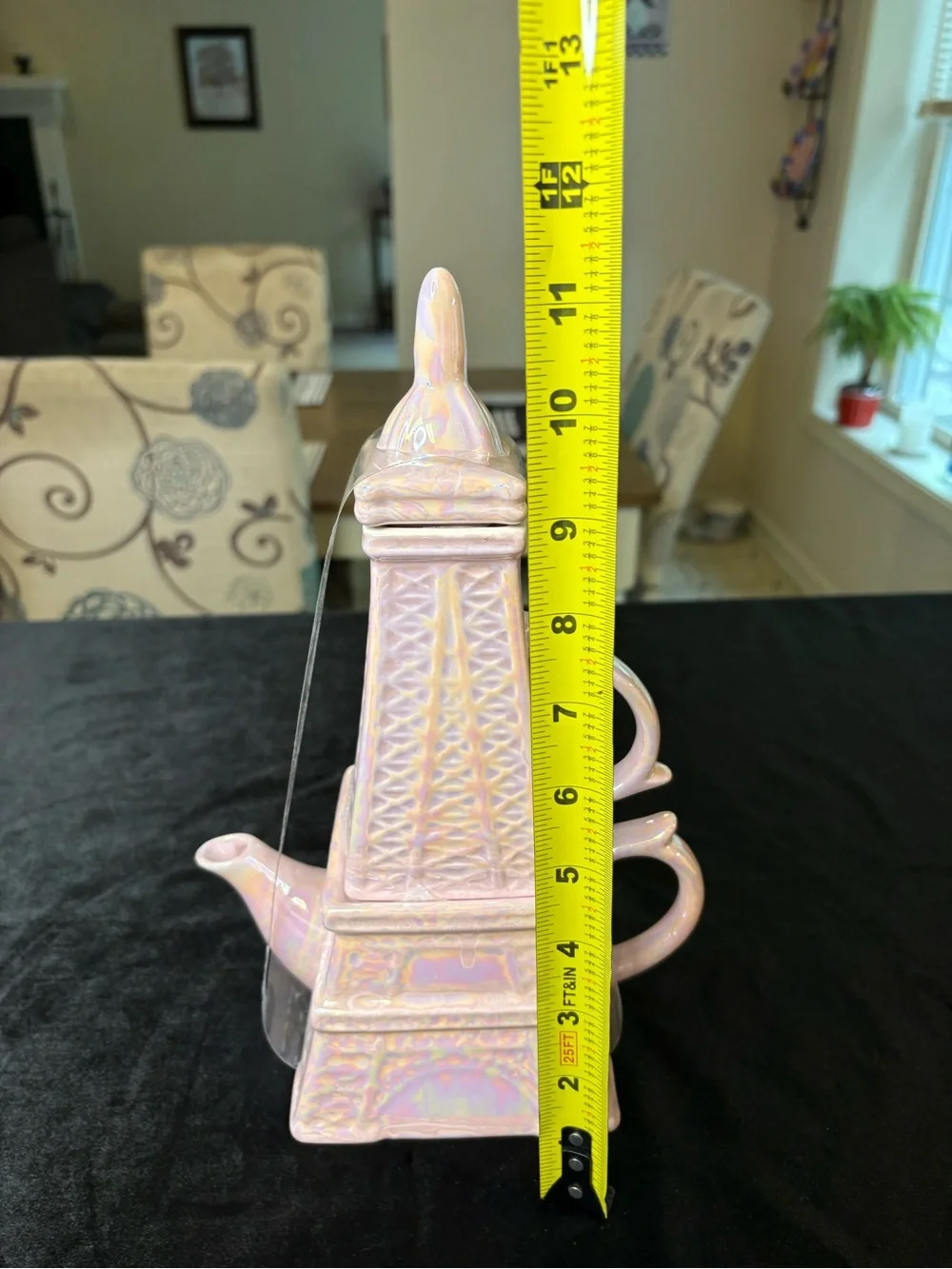 Iridescent Pink Eiffel Tower Teapot Set - Picture 6 of 8